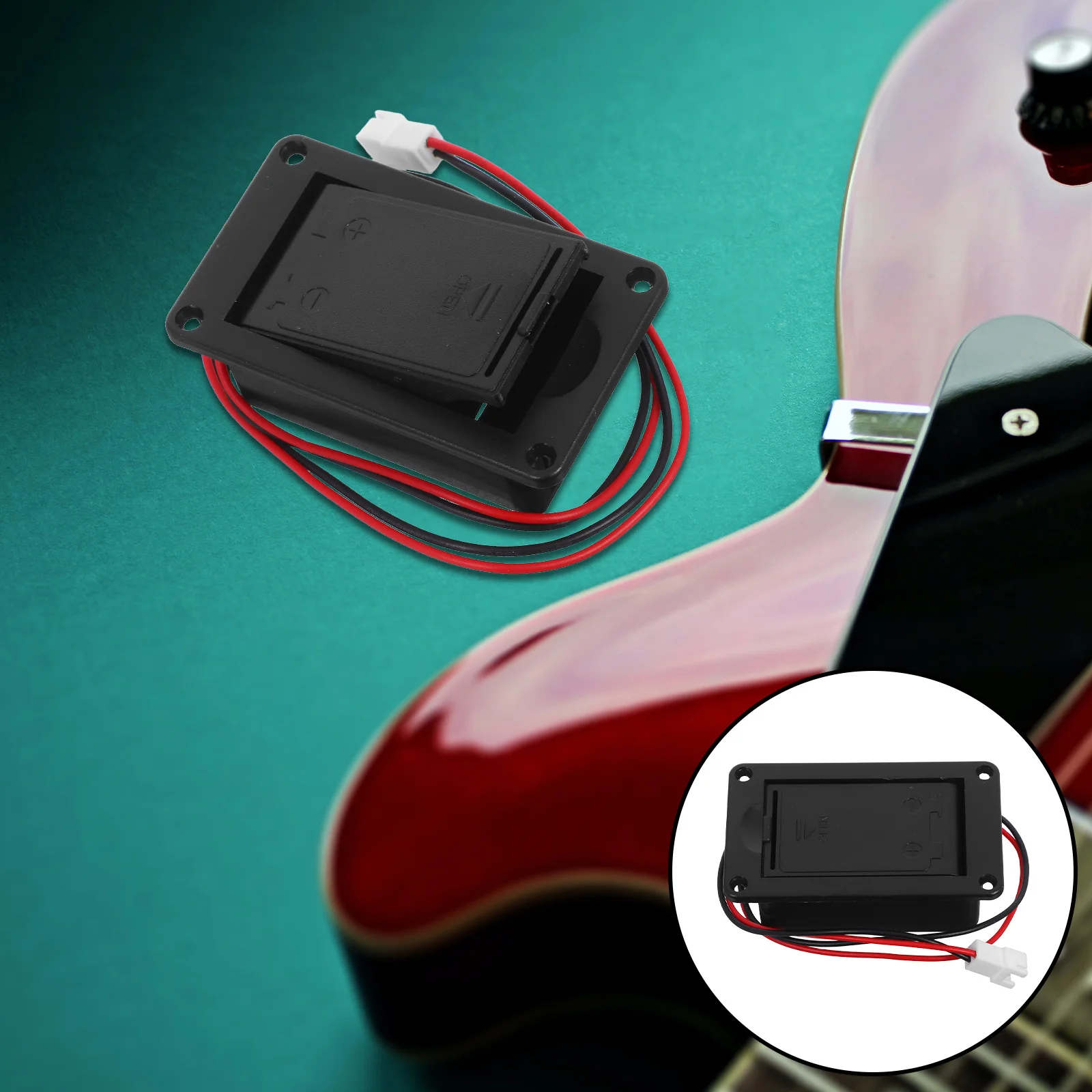 

2Pcs Acoustic Guitar Holder 2-Pin Plug Active Pickups Compatible Lightweight Design Long Lifespan Stable Power Delivery