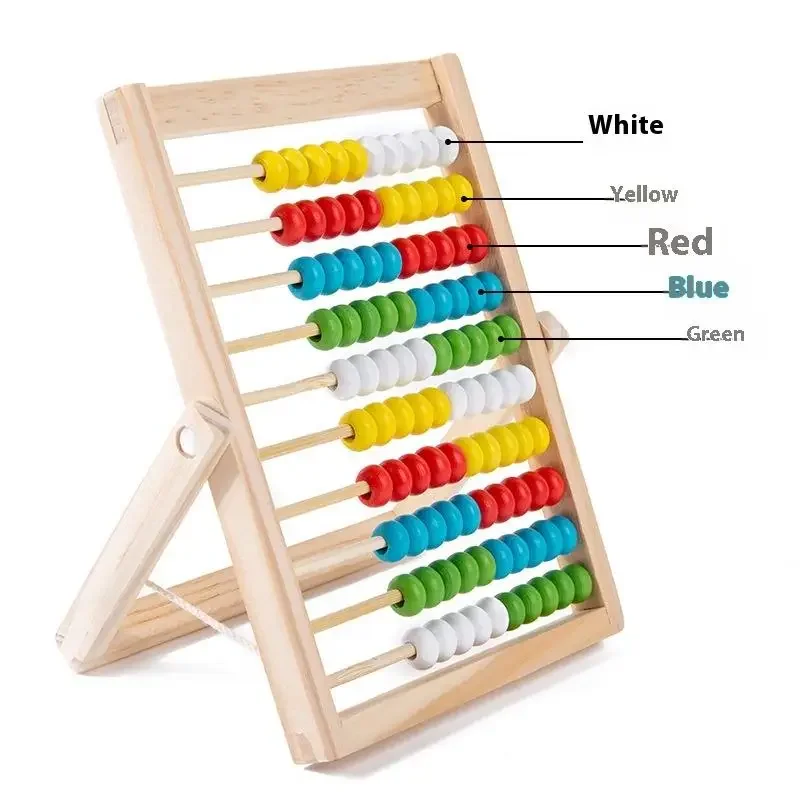 1 pz Montessori Numero Aritmetico Abaco Classico Giocattolo Educativo di Conteggio 100 Perline Prescolare Matematica Giocattoli di Apprendimento Regalo Del Bambino
