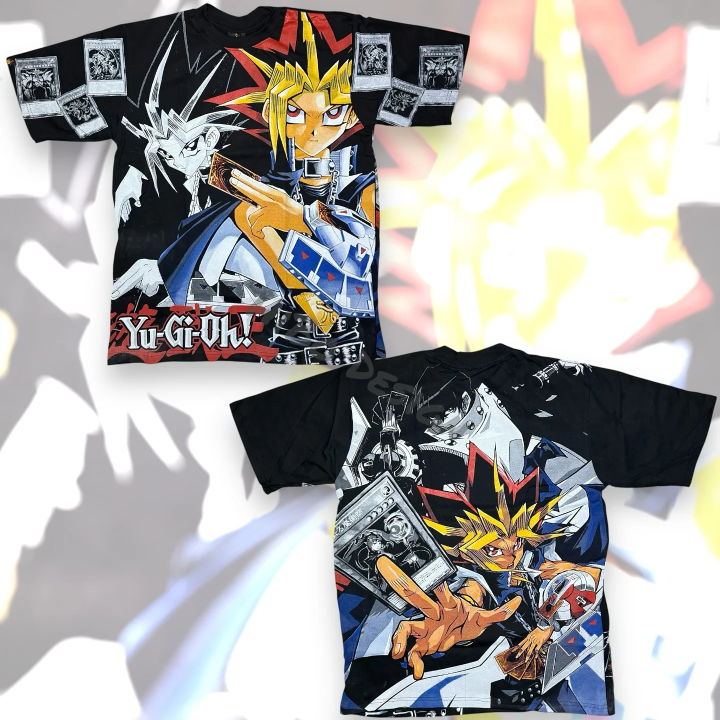 

Yu-Gi-Oh 90-е классические футболки с рисунком аниме, уличная футболка большого размера, спортивная хлопковая футболка с короткими рукавами для пары, тренажерный зал, хип-хоп, топ y2k