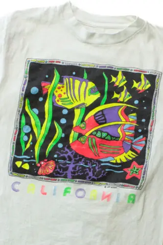 Vintage Neon California Fish T-Shirt (1990s)