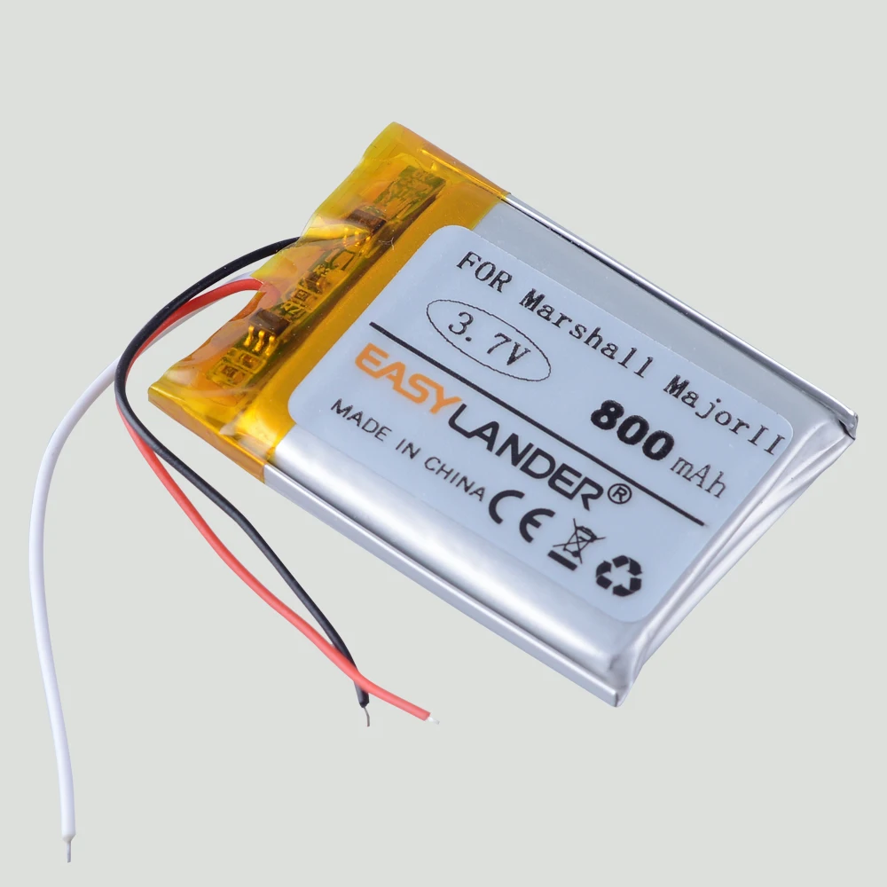 3.7V 800mAh bateria VDL603040 SR603040 dla marshalla Major II, Major II Bluetooth, Major III, Major III Bluetooth, MID