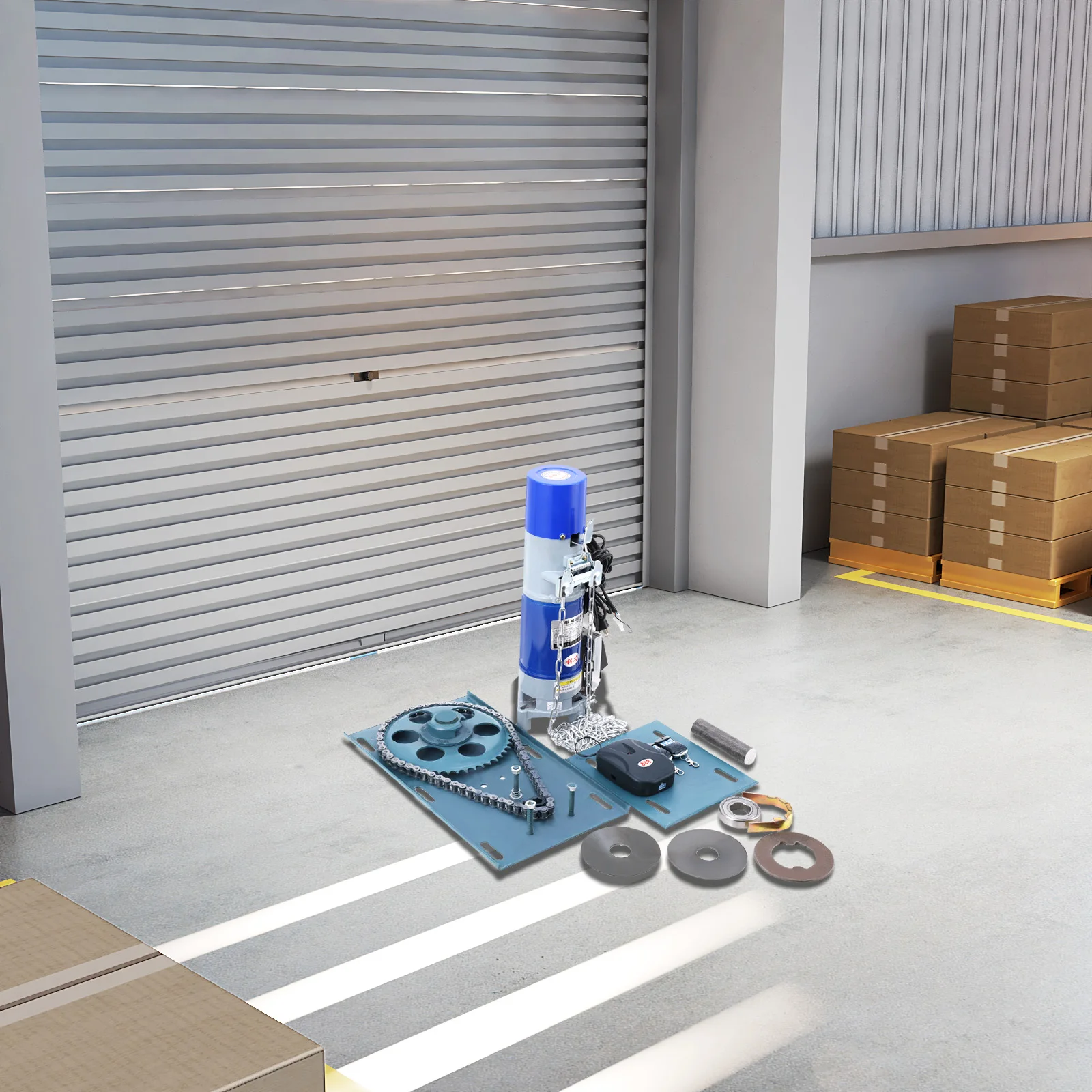 300W AC Rolling Door Motor Electric Garage Door Shutter 3Control 110V 600KG 412N.m