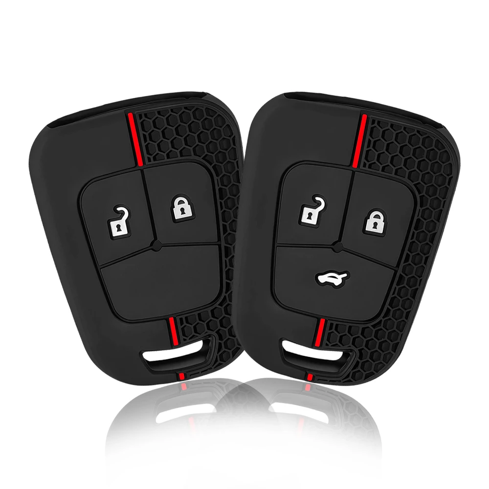 

2/3 Buttons For Chevrolet Camaro Cruze Sonic Impala Malibu AVEO Equinox For Opel Uncut Blade Silicone Remote Car Key Case Shell