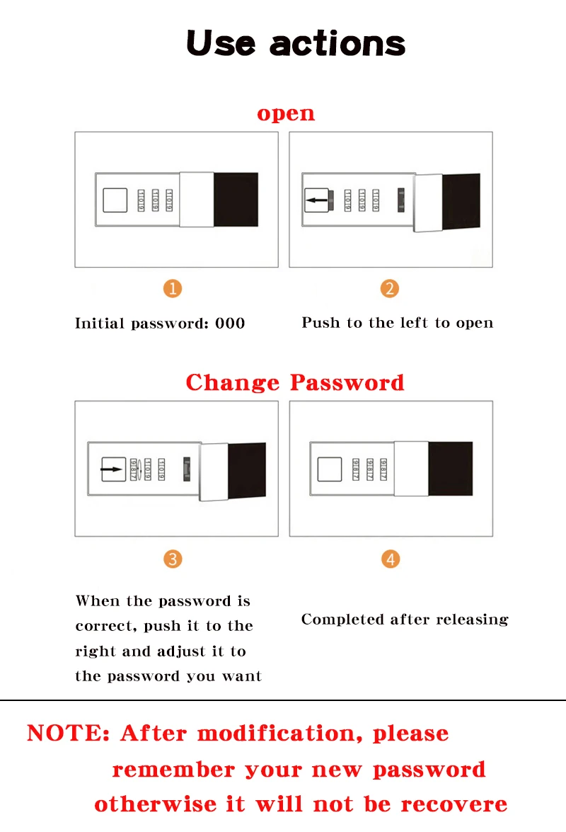 Retro-Passwortbuch A7 (4 * 5,8 Zoll) mit Schloss, kreativer, dicker und langlebiger Notizblock, Schreibwaren-Notizbuchenschutz, geheime Sicherheit – Detail 1