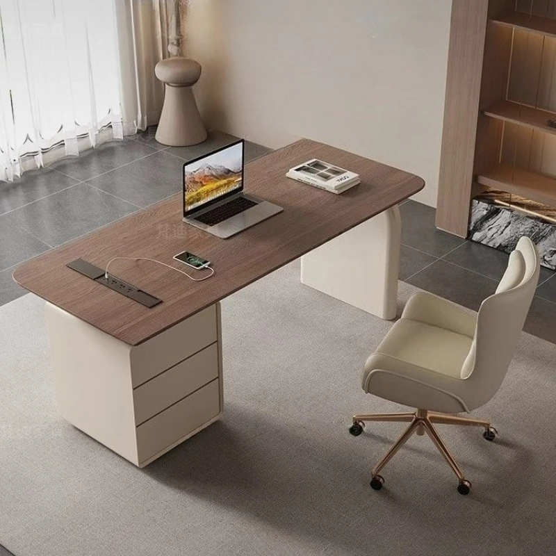Bureau De Chambre Modern Creative Office Desks Nordic Cream Style Wood Office Desks Beauty Salon Consult Office Furniture