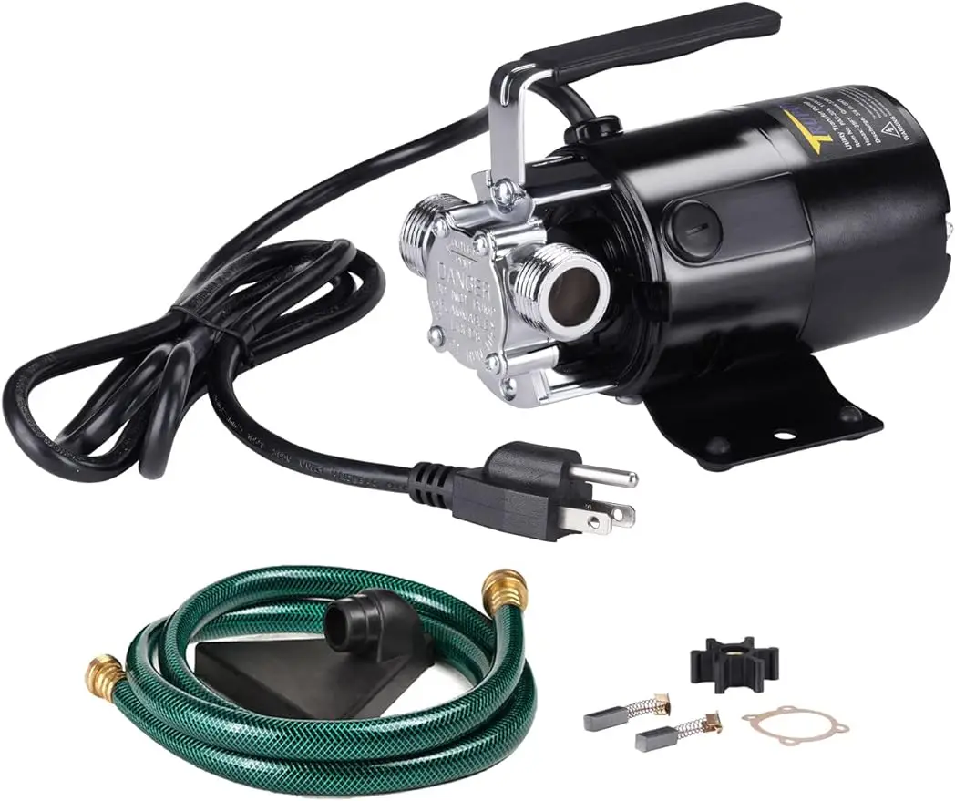 

1/10HP 330GPH 115-Volt Mini Portable Electric Utility Sump Transfer Water Pump with Water Hose Kit