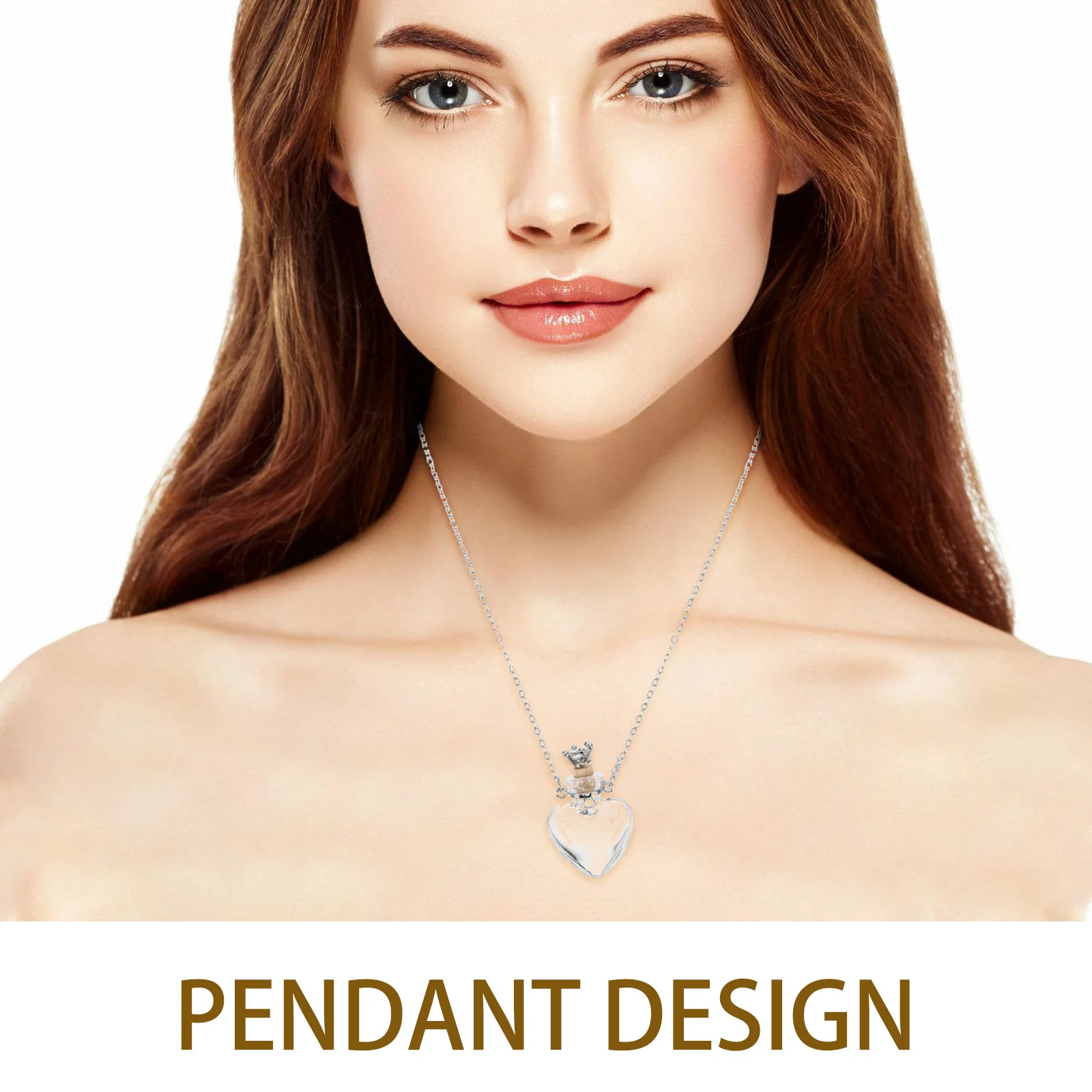 

Vial Necklace Pendant Perfume Bottle Necklace Titanium Steel Wear Resistant Fade Proof Fine Craftsmanship Leak Proof