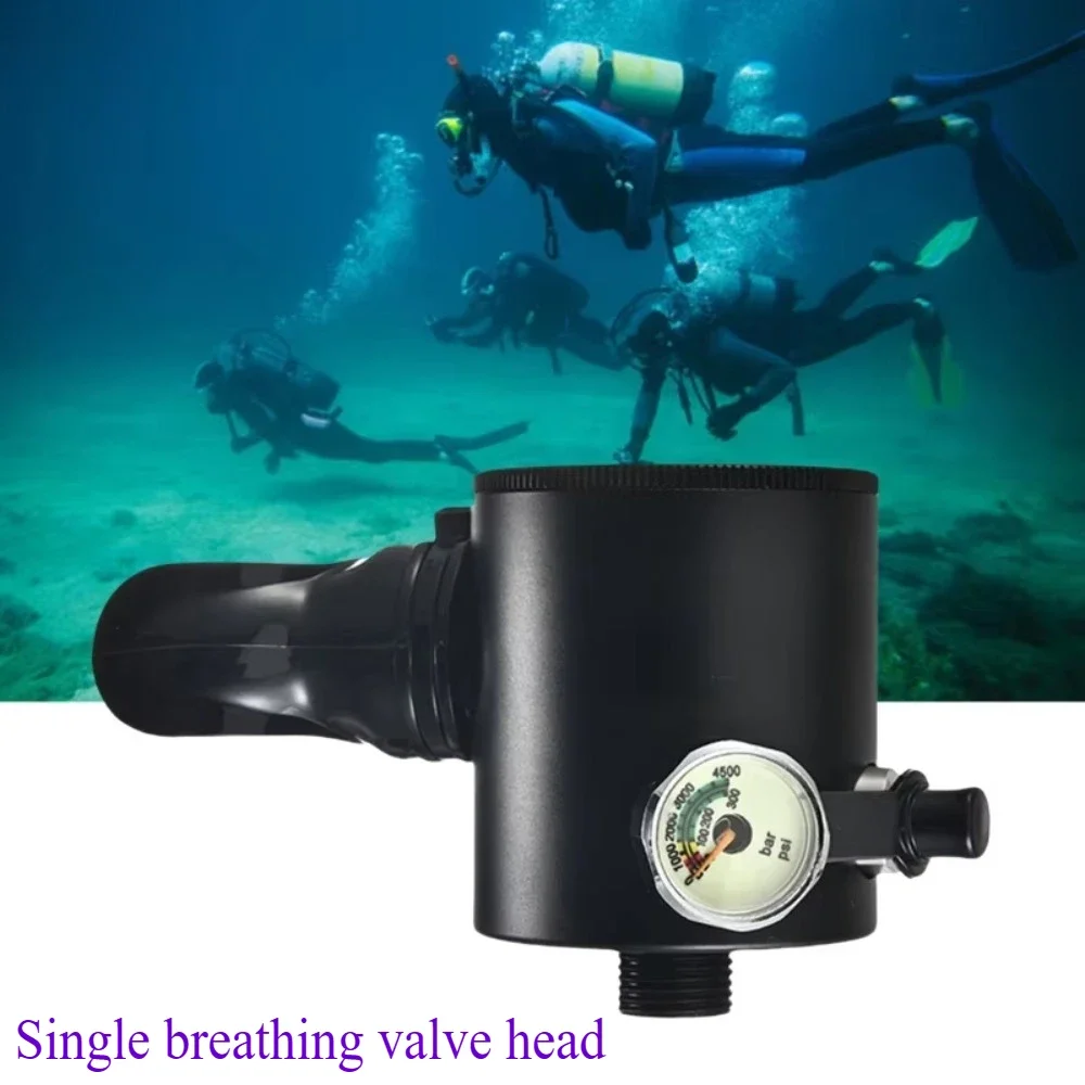 

Oxygen Cylinder Head Breather Valves Adapter Replacement Diving Regulator Breather with Gauge Diving Equipment Accessories