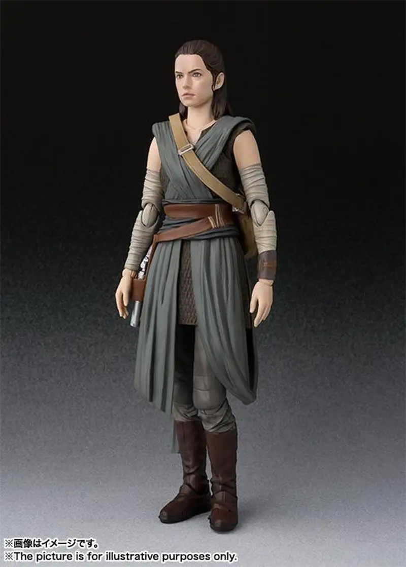 New Bandai Shf Star Wars The Last Jedi Action Figures Rey Skywalker  Anime Figure Rey Model Toys For Boys Gifts For Christmas