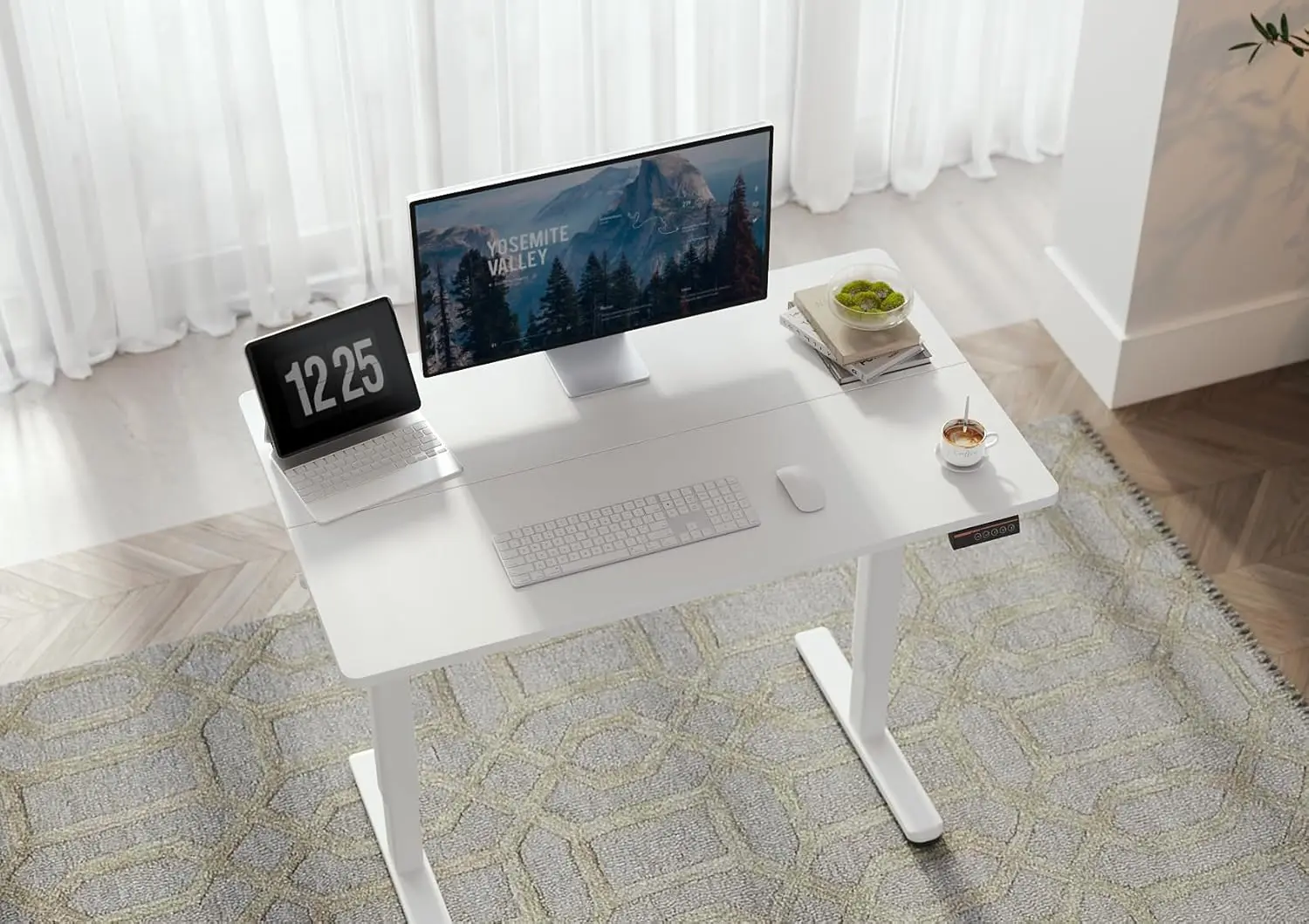 

Standing Desk with Adjustable Height, 48x24 Inch Electric Stand Up Desk for Home Office, Studio, Computer Workstation