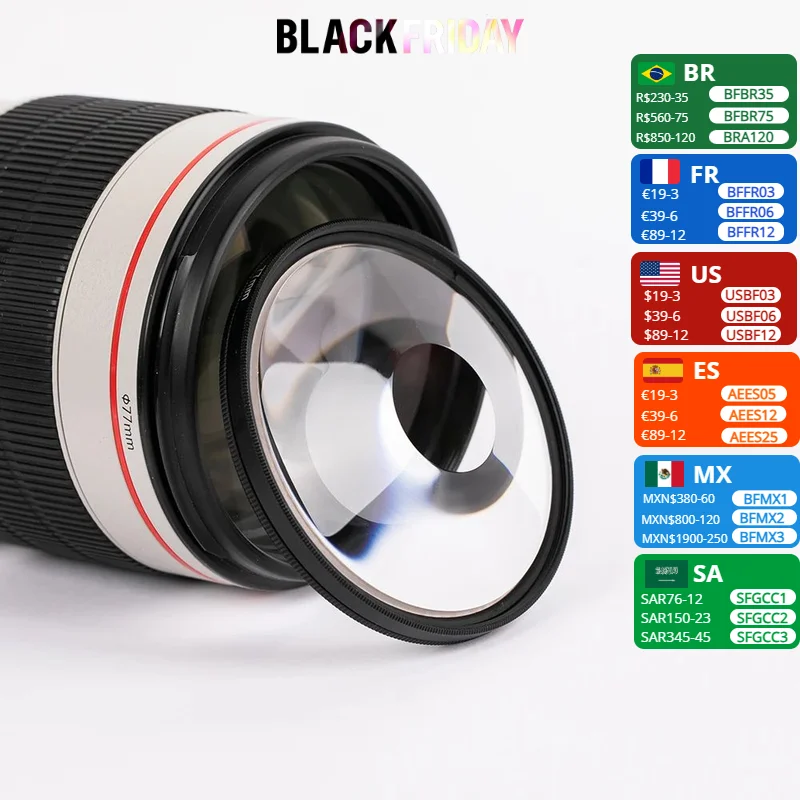 Special Effect Prism Halo FX Lens Filter Glass Photography Accessories Camera Lens Filter 67/77/82mm For Photo Video