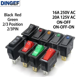 KCD3 Rocker Switch ON-OFF 3PIN 2PIN Multifunction Electrical equipment With Light Power Switch 16A 250V 20A 125V AC 2/3 Position