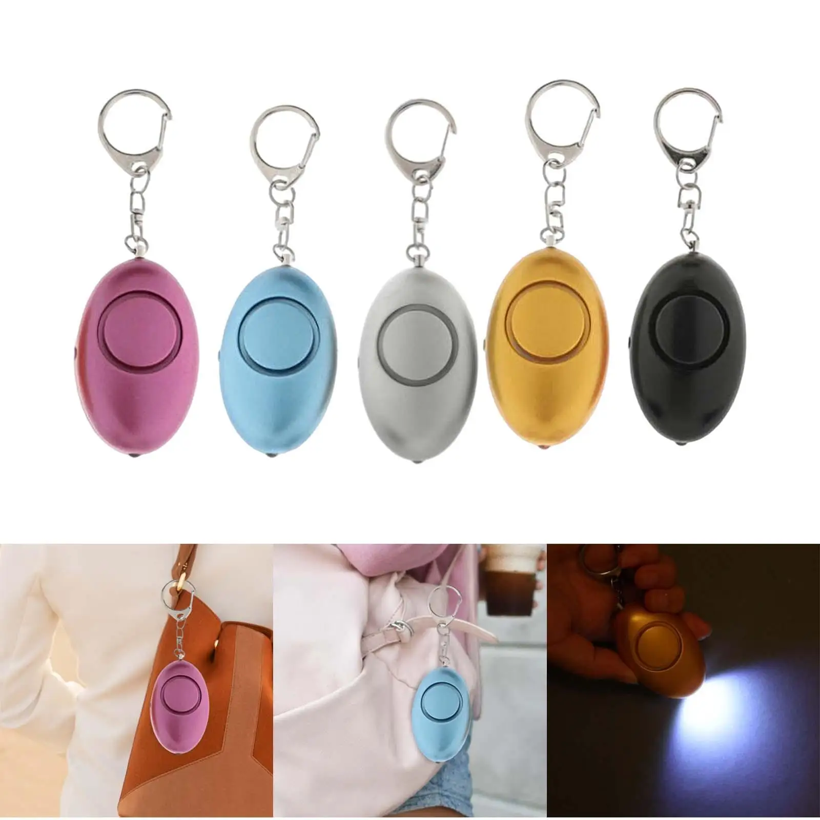 Personal Security Alarm Emergency Alarm Keychain Loud Alarm Mini
