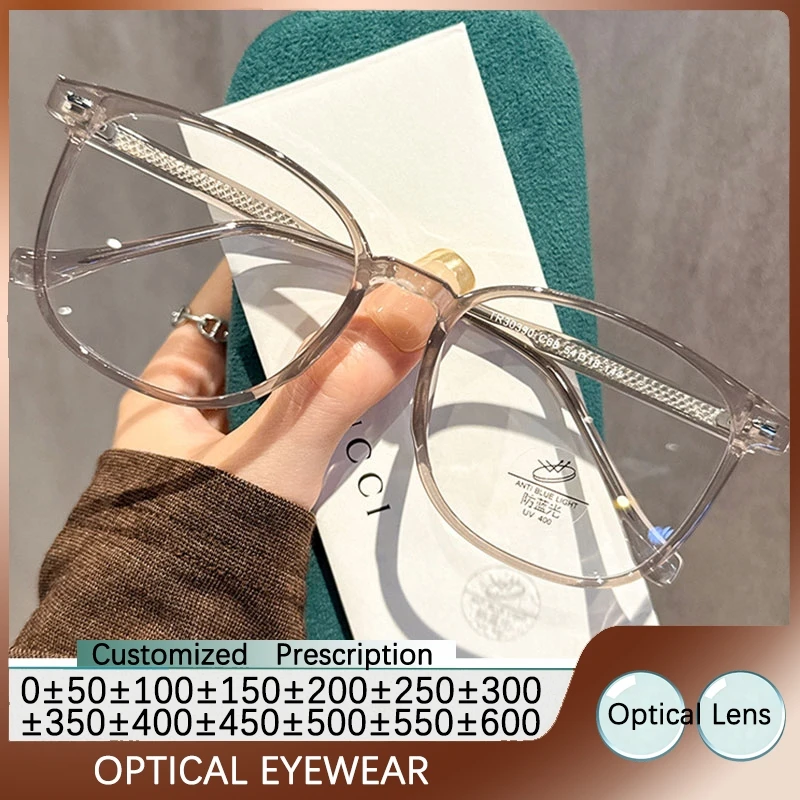 Fashion Mens Women Unisex Myopia Glasses Nearsighted Eyewear with Blue Coated 0 -1 -1.5 -2 -2.5 -3 -3.5  Prescription Eyeglasses