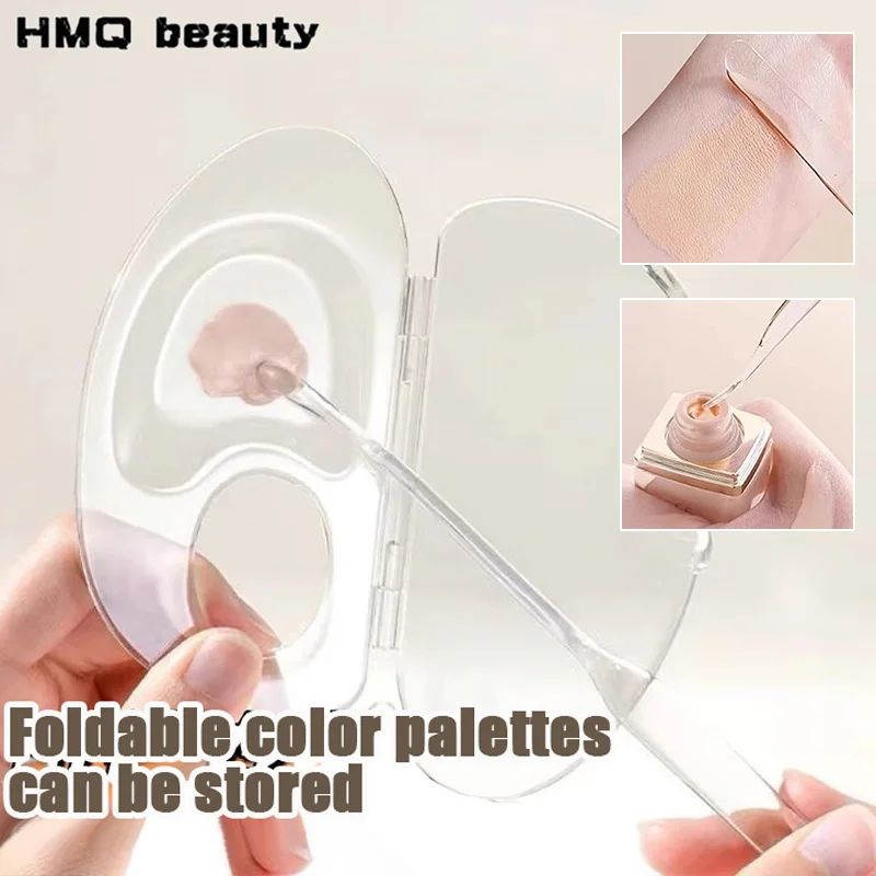 1 set acryl make-up mengpalet transparant opvouwbare vloeibare foundation kleur mengbak cosmetische schoonheid make-up mixer gereedschap