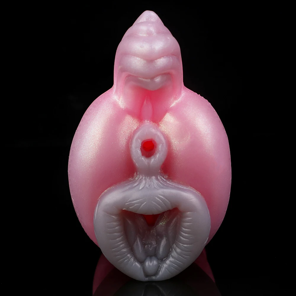 Geeba animal lobo-fantasia silicone macio masturbador masculino animal vaginal realista texturizado bolso Stroker buceta brinquedo sexual para homem
