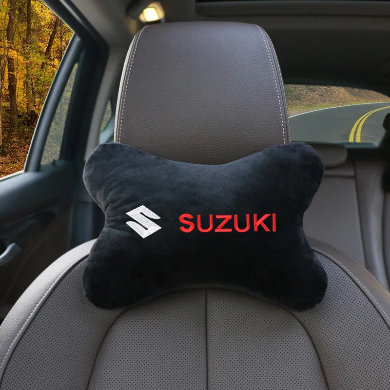 Car headrest pillow Neck Rest Cushion Headrest Pad Bone Pillow for Suzuki Grand Swift Jimny Vitara Baleno SX4 Alto Accessories