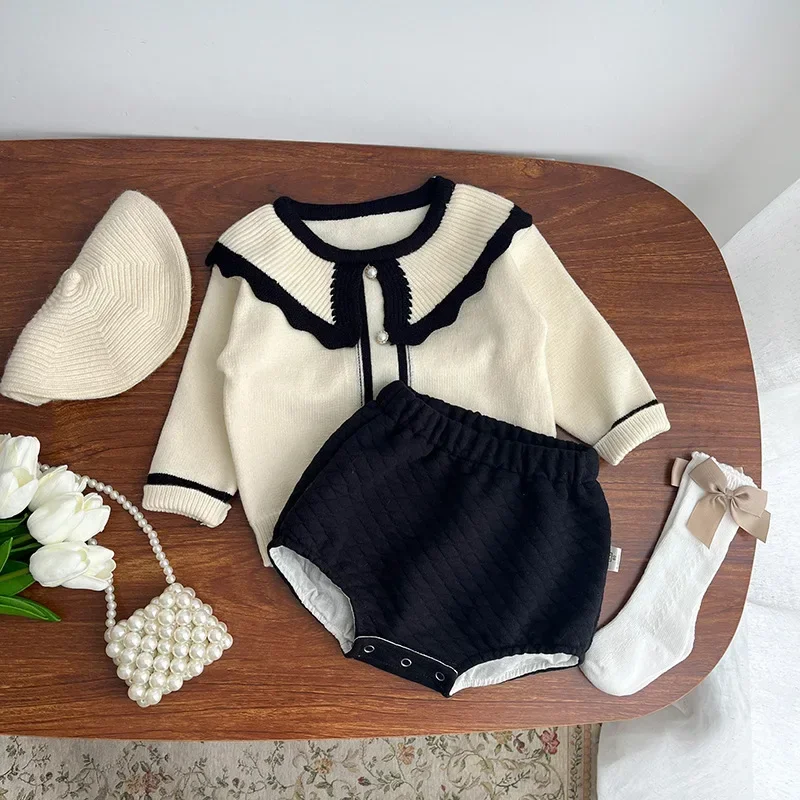 Ensemble pull et pantalon pour bébé fille, style coréen, petit parfum, imbibé de style occidental, printemps et automne