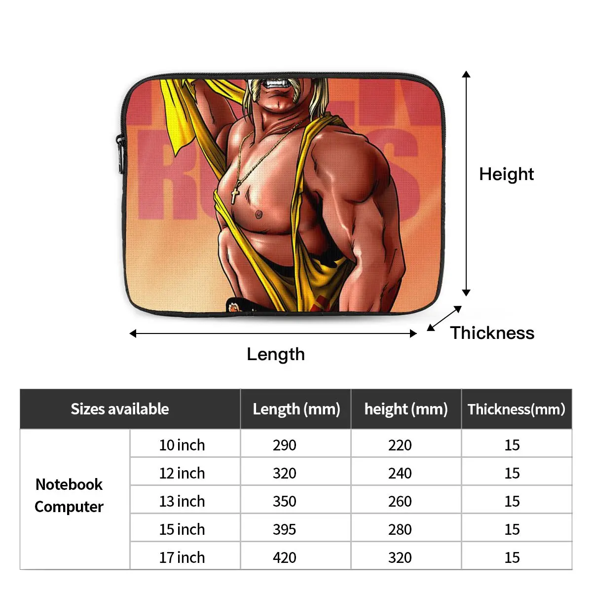 Hulk Hogan Hulkamania  Notebook Laptop Bag Case Pouch Notebook Sleeve Cover Bag Tablet Shockproof Case Bag