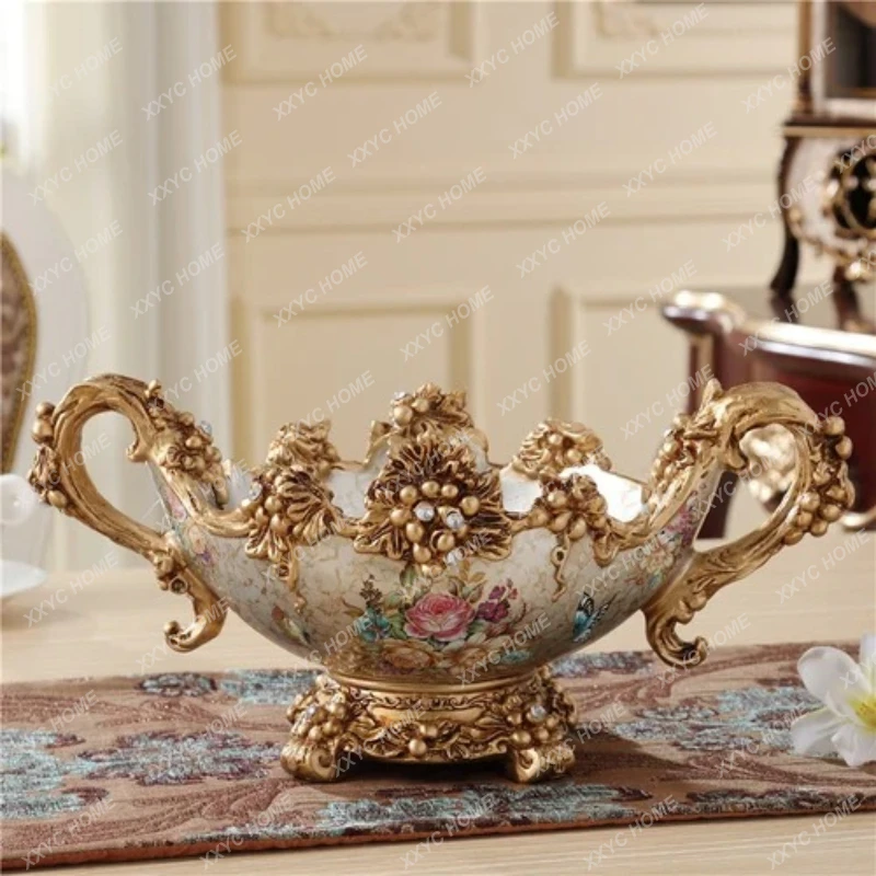 

LLuxury Fruit Plate Set Creative Home Living Room Coffee Table Decorations Home Tissue Box Ashtray Vase Ornaments