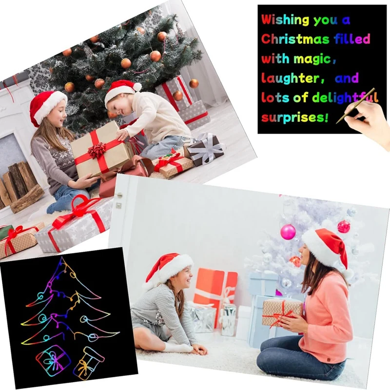 Cute Scratched Graffiti Paper Gift - Birthday Party Gift For Son, Daughter, Friend, Student, Christmas Stocking Stuffer