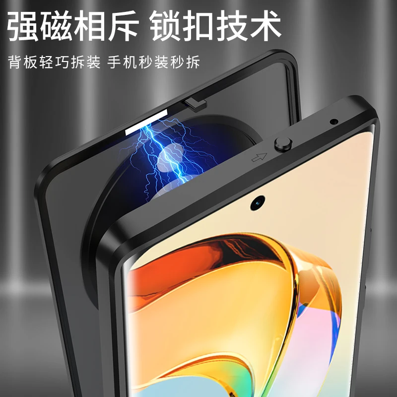 Aluminium Alloy Metal Frame For Honor X50 Case Matte Acrylic Back Cover Metal Bumper Camera Lens Protector Funda