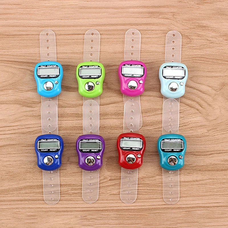 1 szt. Pierścień do liczenia z 5-cyfrowym wyświetlaczem LED, elektroniczny licznik ręczny, licznik kliknięć z islamskimi koralikami Tasbih