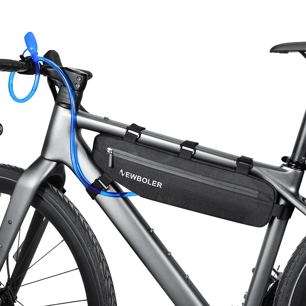 AliExpress NEWBOLER Bicycle Triangle Bag With Hydration Pack Bike Down Tube Front Frame Bag Sports Hydration Bike Storage Bag For MTB Road Bike