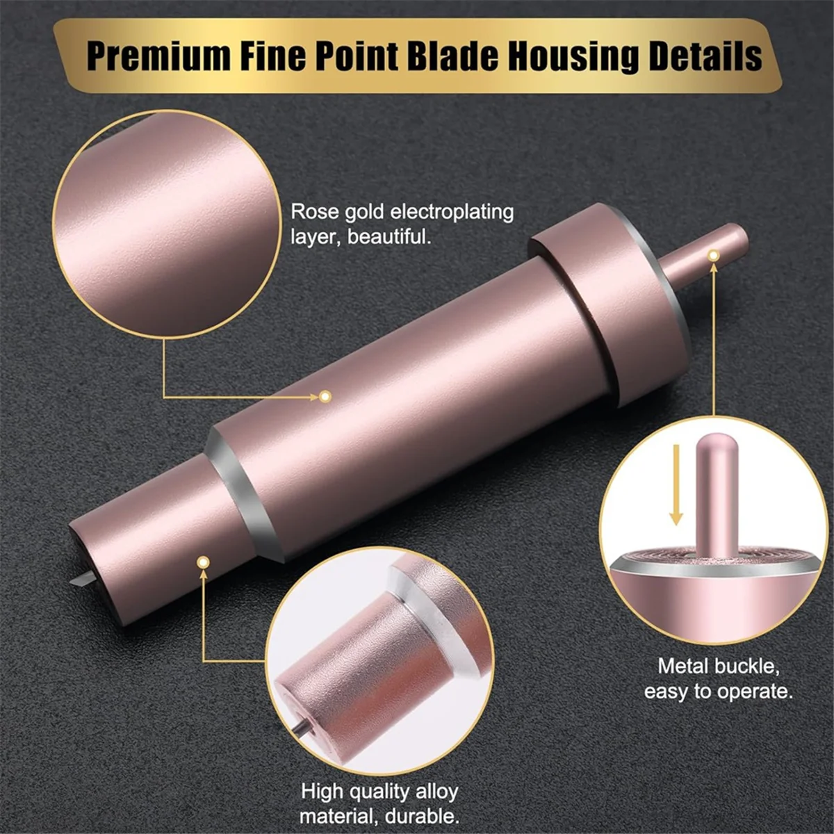 11Pcs Premium Fine Point Blade with Housing,for Cricut Maker, Maker 3 with Housing for Cutting Film, Vinyl, Sticker Vogue