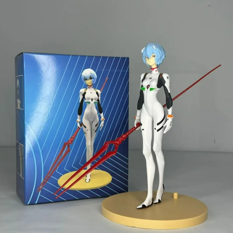 

21cm Bandai EVA Anime Figure Ayanami Rei toy model Action Figures Desktop decoration Pendant statue Collection kid birthday Gift