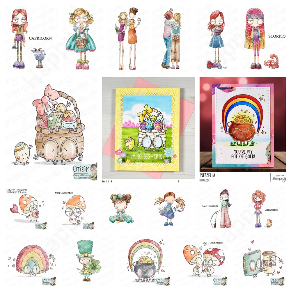 

Oddball Leprechaun Rubber Clear Stamps for DIY Scrapbooking Mushroom Stamp Photo Album Handmade Paper Card Decoration Craft