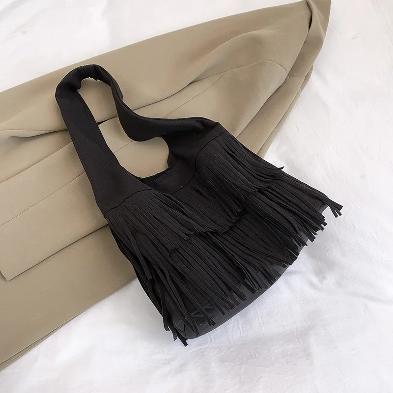 Wildleder-Quasten-Umhängetaschen aus hochwertigem Kunstleder, modische, geräumige, luxuriöse und beliebte Damen-Handtaschen, lässig, neu – Detail 38