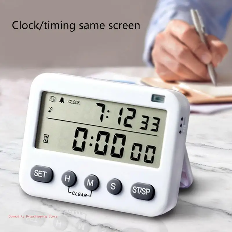 Countdown Timers Student Classroom Timer Reminder Baking Timers Large Screen Reminder ABS Material Battery Operated