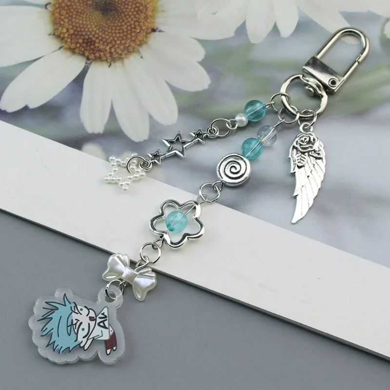 15cm 애니메이션 에일리언즈 스테이지스 이반 틸 코스프레 키 체인 아크릴 귀여운 키체인 백팩 장식 자동차 키 링 액세서리 선물