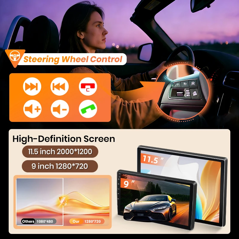 Radio AWESAFE con CarPlay inalámbrico y Android Auto para Audi A4 B6 B7 S4 RS4 2000-2009, sistemas inteligentes para automóvil, RDS, GPS, FM, BT, DSP, SWC 5