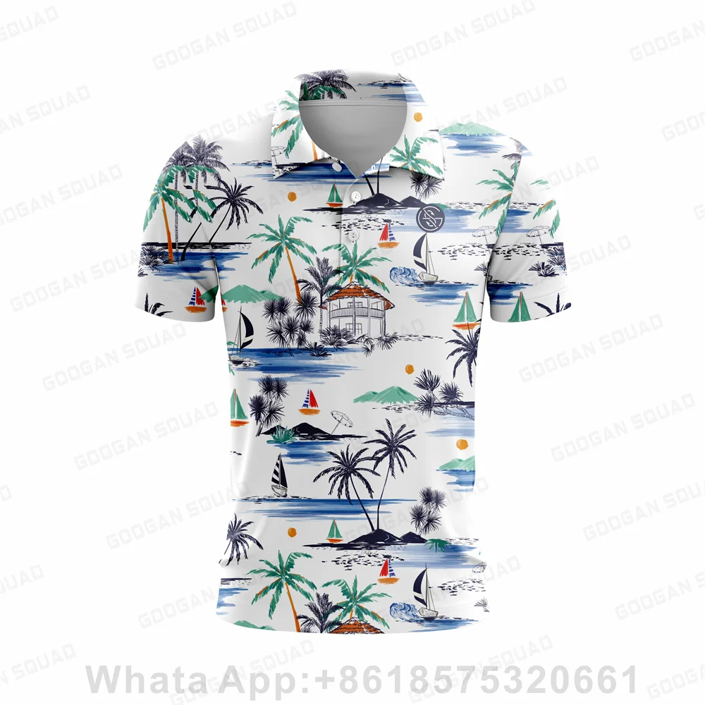 

Golf Wear Men's Summer Football Baseball Golf Course Sports Quick Dry Polo Shirt Classic Print Fashion Streetwear Clothing Shirt