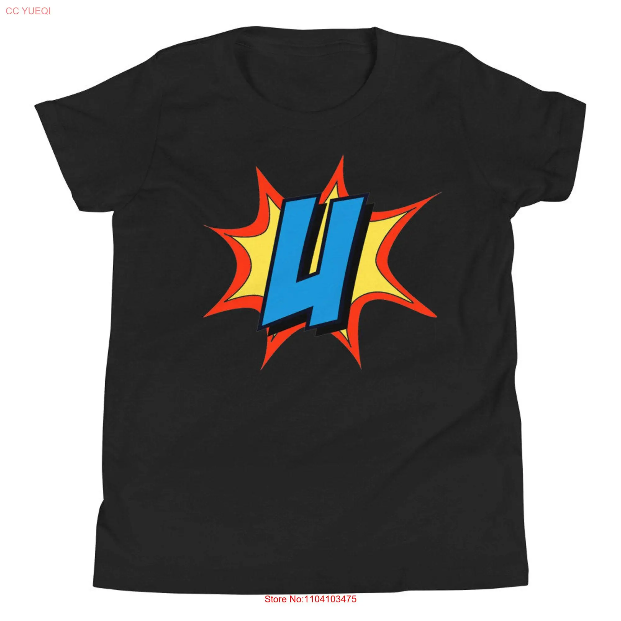 Comic Hero Letter U Personalized T Shirt Youth Idea long or short sleeves