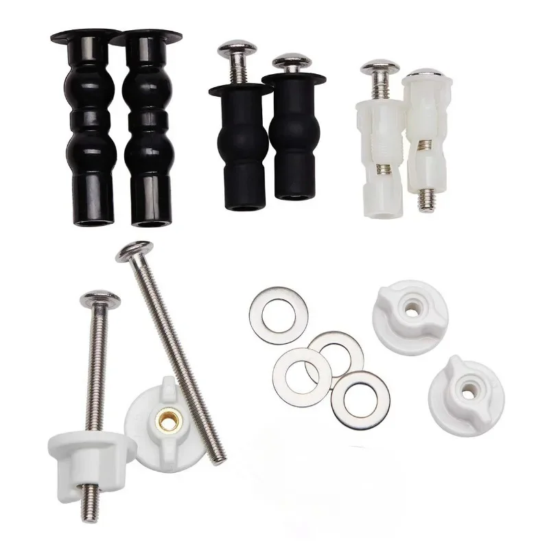 

Universal Toilet Seats Screws and Bolts Metal - Toilet Seat Hinges Bolt Screws, WC Fixings Replacement Parts Kits Accessories