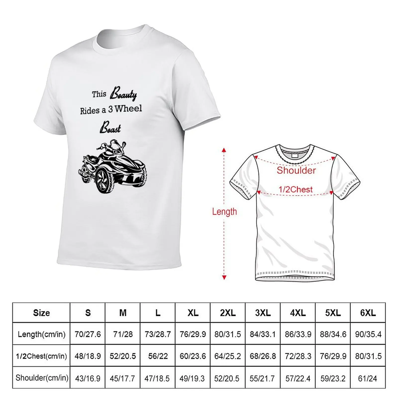 This Beauty Rides a 3 Wheel Beast T-Shirt oversized graphic tee customizeds t shirts for men cotton