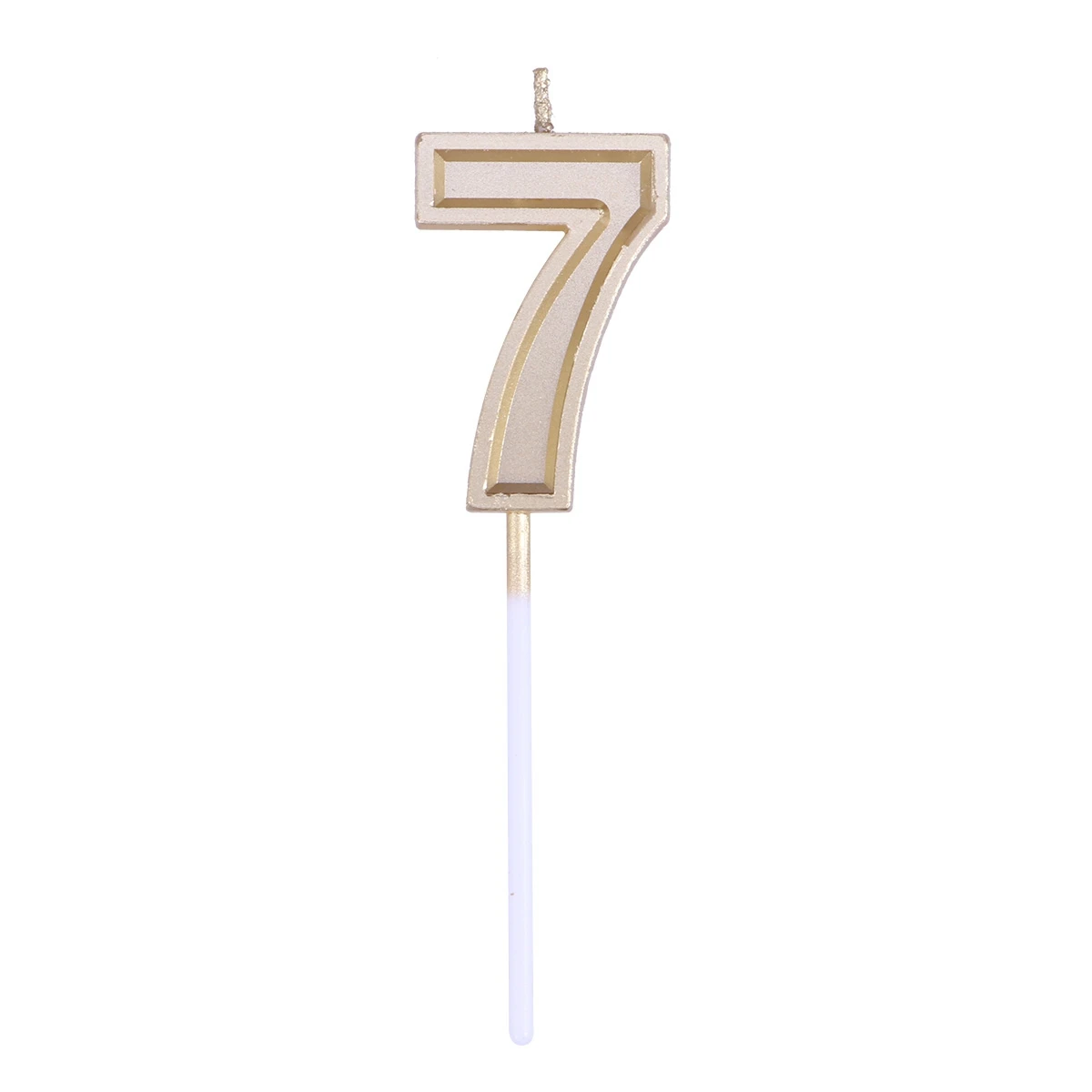 

Gold Glitter Happy Birthday Numeral Candles Number Candles Cake Topper Decoration for Adults Kids Party (Number 7)