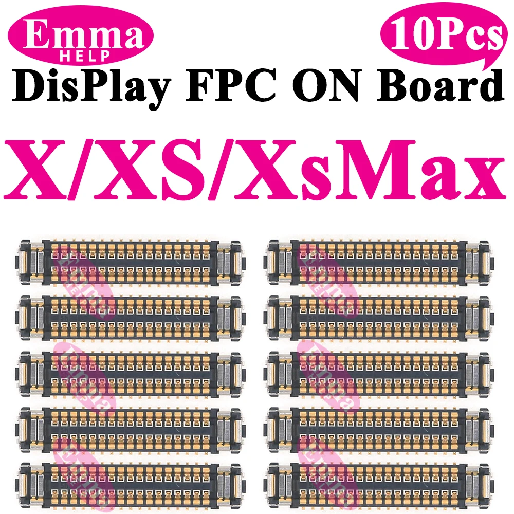 10Pcs LCD Display FPC Connector On Motherboard Screen Logic Board For iPhone 14 13 15 Pro Max Plus 11 12Promax 13Pro XR X XS