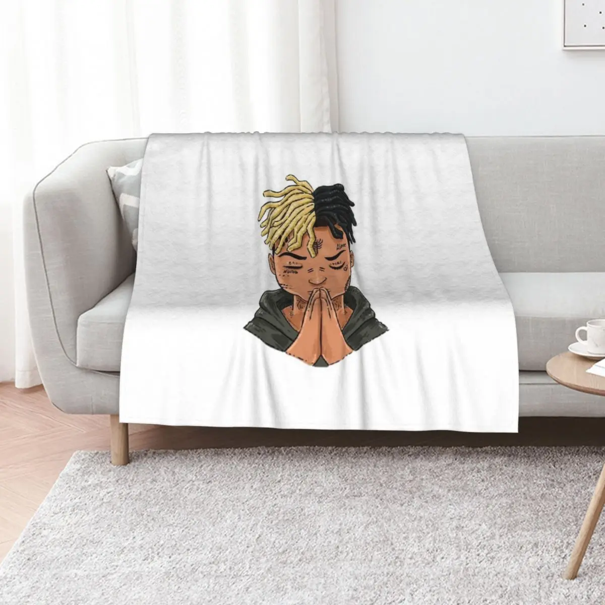 XXXTentation draw cartoon RIP legend Rap Throw Blanket for sofa Decorative Beds Tourist Flannel Luxury Throw Luxury Blankets