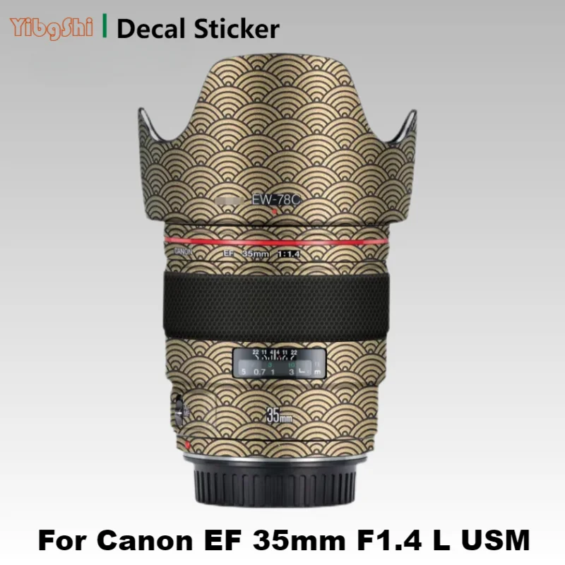 Aangepaste Sticker Voor Canon Ef 35Mm F1.4 L Usm Sticker Skin Camera Lens Vinyl Wrap Film Jas Ef35 35 1.4 F1.4l F/1.4 35f1.4