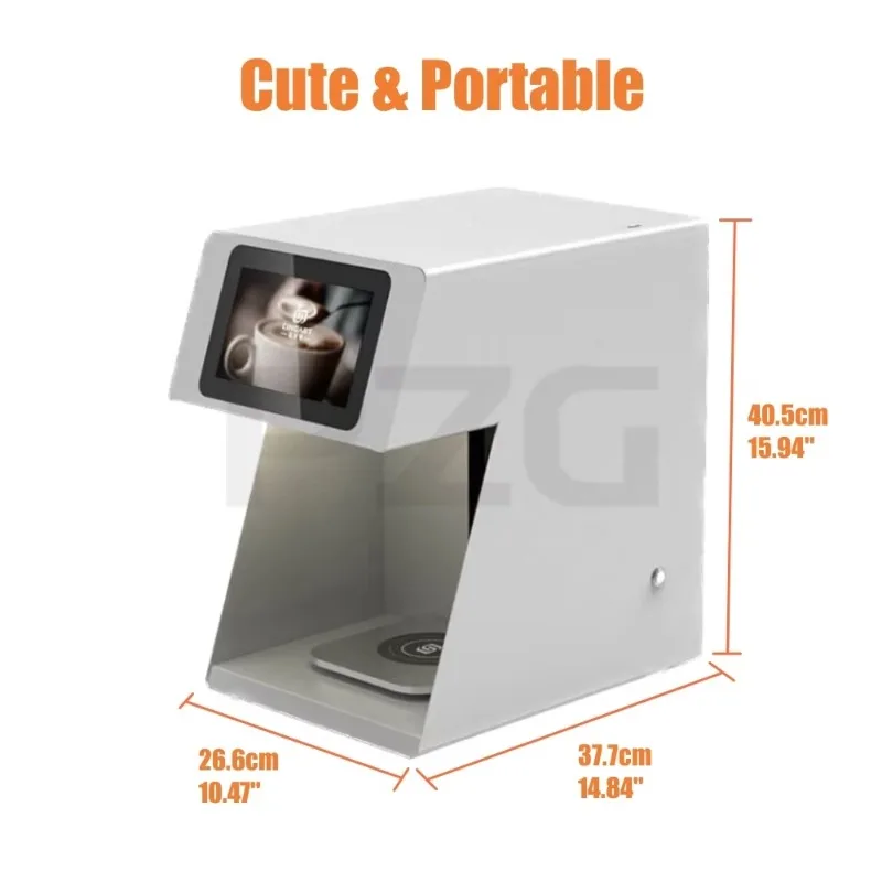 3D Latte Art Coffee Printer Machine Automatic Beverages Food Selfie With Connection Printing Edible Ink Cartridges