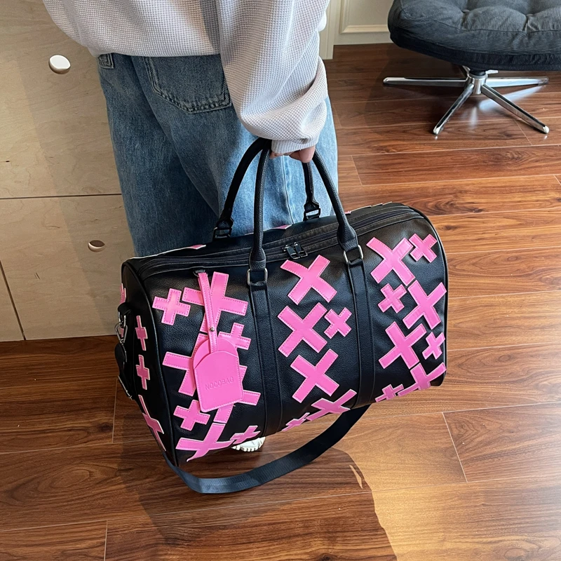 

Super Cool Fashionable Creative PU Large Capacity Travel Bags for Women 2026 High Quality Sense of Luxury Sweet Shoulder Bags