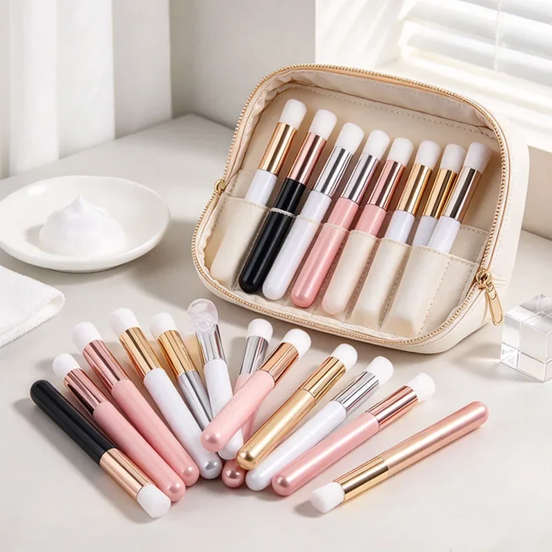 100pcs Mini Wimper Extensions Eyelash Cleaning Brush Lash Shampoo Borstel Voor Wimper Peel Off Neus Portable Refill Makeup Tools