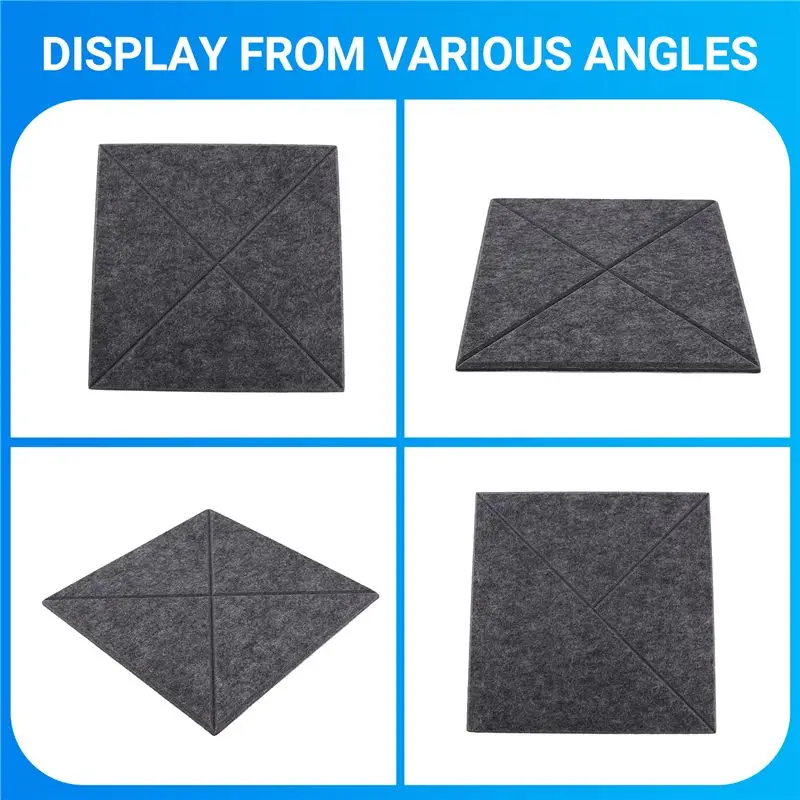 CMHI-12 Pcs Acoustic Panels,Sound Insulation Board,Wall Sound Insulation Board,For Acoustic Treatment,Wall Decor,Studio,Etc
