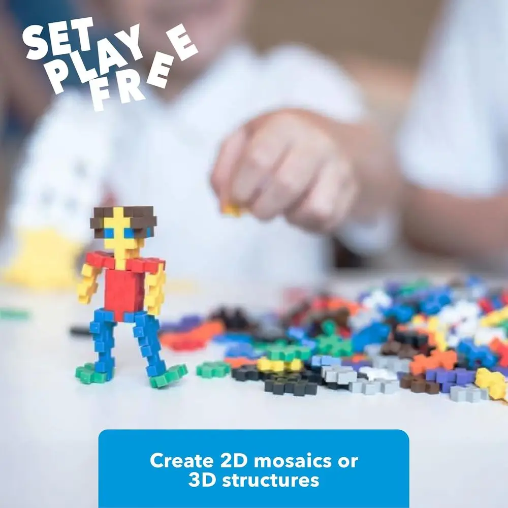 Set di blocchi da costruzione a colori di base da 1200 pezzi - Puzzle ad incastro STEM per giochi aperti per bambini