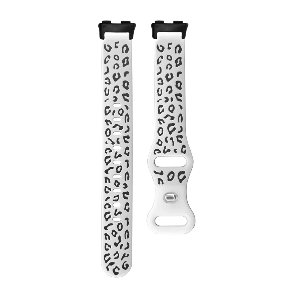 

Leopard Print Watch Band For Huawei Band 8 Quick Release Waterproof Silicone Adjustable Fashio Sport Smart Watch Strap Men Women