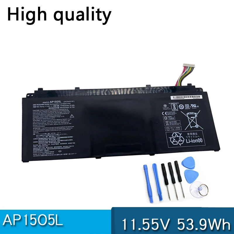 AP15O5L AP1505L 11,55 В 53,9 Втч аккумулятор для ноутбука Acer Predator Triton 700 PT715-51 Spin 5 SP513-52 Swift 5 SF514-51 SF515-51T